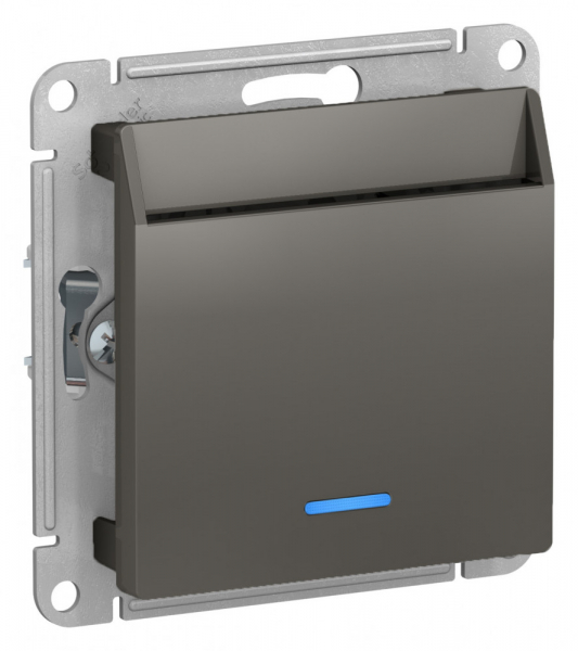 Systeme Electric AtlasDesign Сталь Переключатель карточный с задержкой времени, механизм