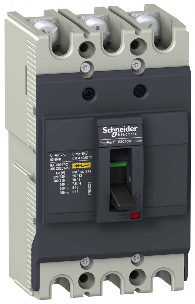 Schneider Electric EasyPact EZC 100F Автоматический выключатель 3P/3T 25A 10кA/400В