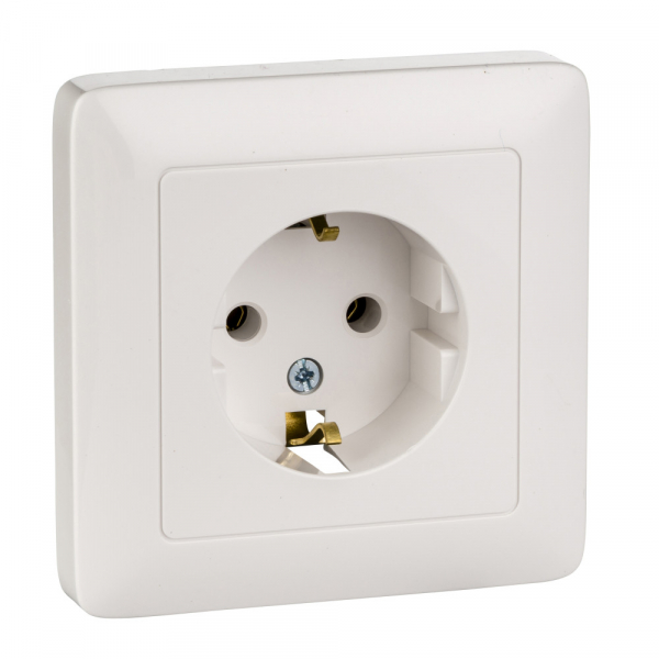 Systeme Electric Wessen ХИТ внутр Бел Розетка с/з без шторок, 16А, 250В