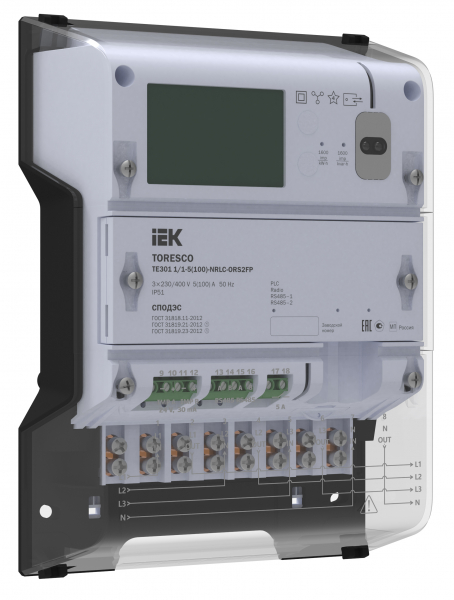 IEK TORESCO Счетчик ЭЭ TE301 0,5S/0,5-5(10)T-NLC-ORS2FP
