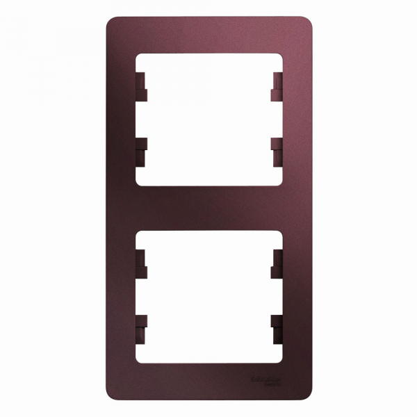 Systeme Electric Glossa Баклажановый Рамка 2-ая, вертикальная