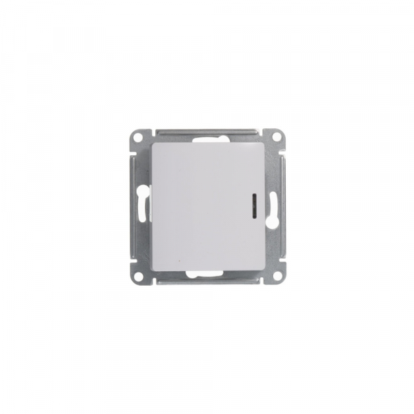 Systeme Electric Glossa Бел Переключатель 1-клавишный с подсветкой, сх.6а, 10АХ