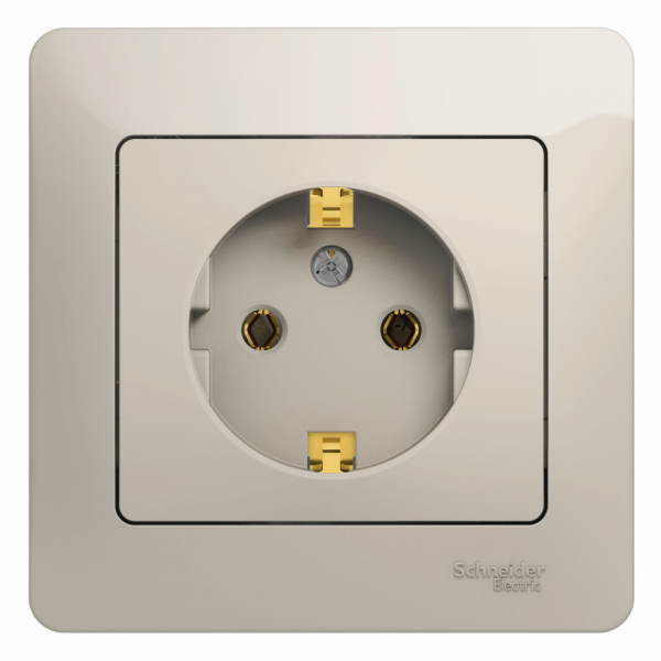 Systeme Electric Glossa Молочный Розетка с/з (в сборе)