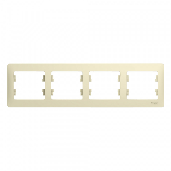 Systeme Electric Glossa Беж Рамка 4-ая, горизонтальная