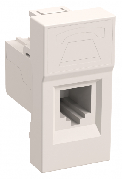 IEK PRIMER Розетка информационная RJ-45 UTP кат.5e, 1 модуль. РКИ-10-00-П