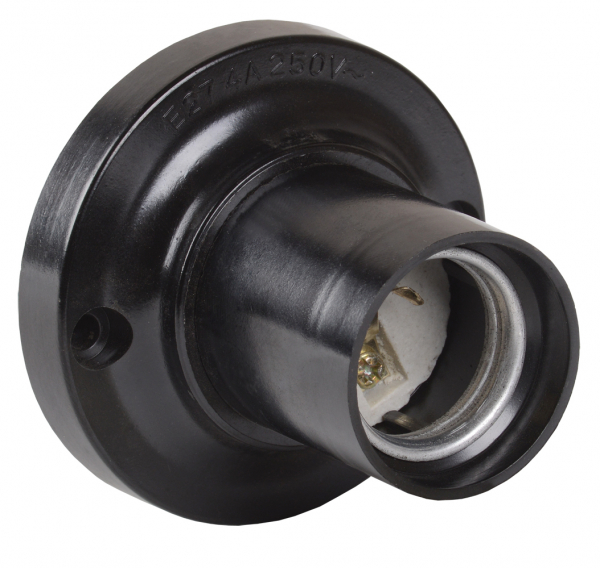 IEK Пкб27-04-К21 Патрон потолочный карболитовый, Е27, черный (50 шт)