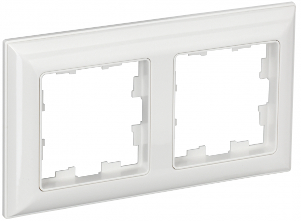 IEK BRITE DECOR Белый 3D-форма Рамка 2-м РУ-2-Бр