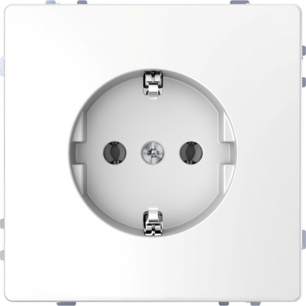 Schneider Electric Merten D-Life Белый Лотос Розетка 16А, с/з и шторками, винт. зажим.