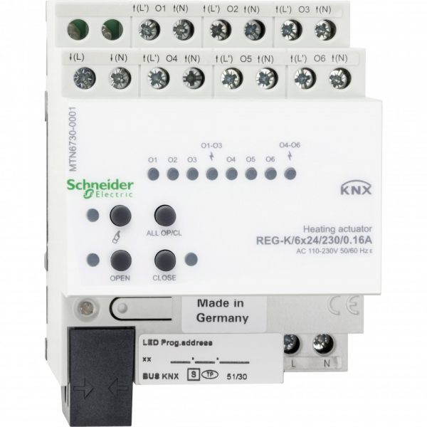 Schneider Electric Merten KNX Актор для обогр.REG-K /6Х24/230/0.16А