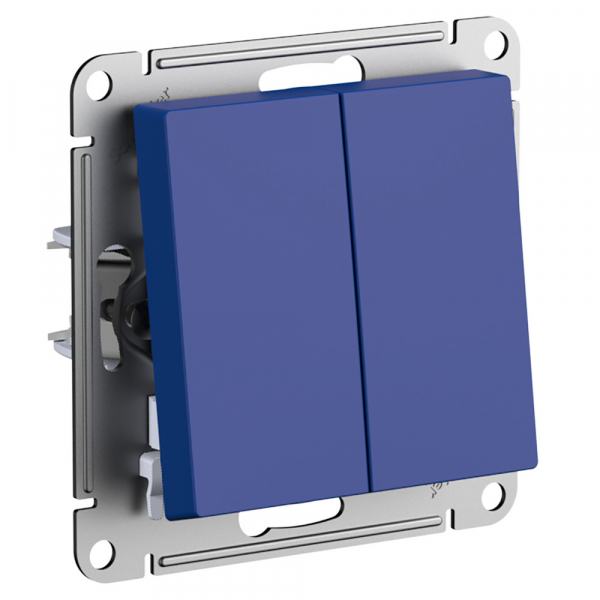 Systeme Electric AtlasDesign Аквамарин Выключатель 2-клавишный, сх.5, 10АХ, механизм