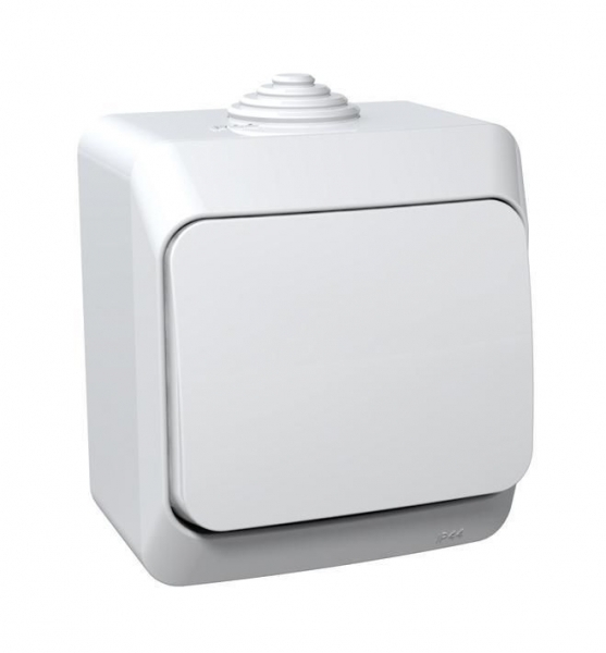 Systeme Electric Этюд наруж Бел Переключатель 1-клавишный IP44 сх.6