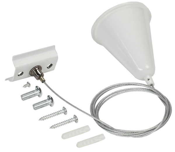 IEK LIGHTING Комплект подвеса для шинопровода с тросом 1,5м белый