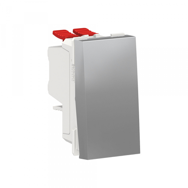 Schneider Electric Unica Modular Алюминий Переключатель 1-клавишный, перекрестный, сх.7, 10 AX, 250В