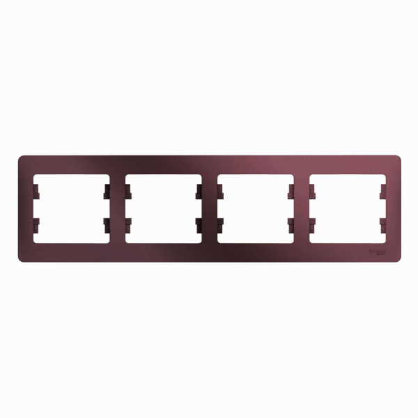 Systeme Electric Glossa Баклажановый Рамка 4-ая, горизонтальная