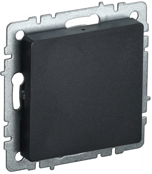 IEK BRITE BASE Черный Заглушка c суппортом МЗ10-БрЧ