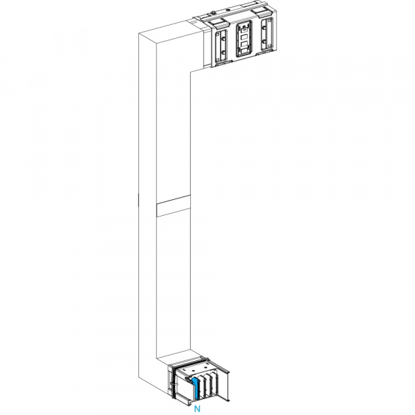 Schneider Electric CANALIS KSA СЕКЦИЯ УГЛ ВНИЗ-ВЛЕВО НА ЗАК 1000А С ОГН. A=290 B=700 ДО 200 C=290
