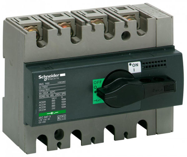 Schneider Electric Interpact INS/INV Выключатель-разъединитель 4P 100А