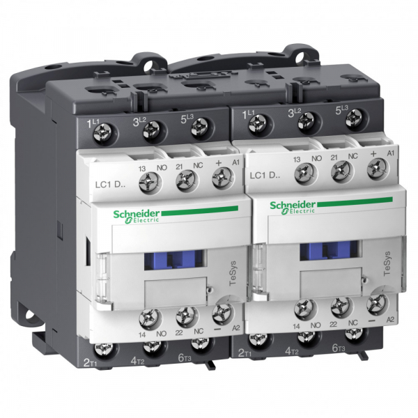 Schneider Electric Contactors D Telemecanique Контактор реверсивный 3Р 18A, НО+НЗ, 24V DС,2.4 ВТ