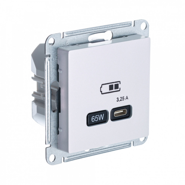 Systeme Electric AtlasDesign Жемчуг USB Розетка тип-C 65W высокоскор.заряд. QC, PD, мех.