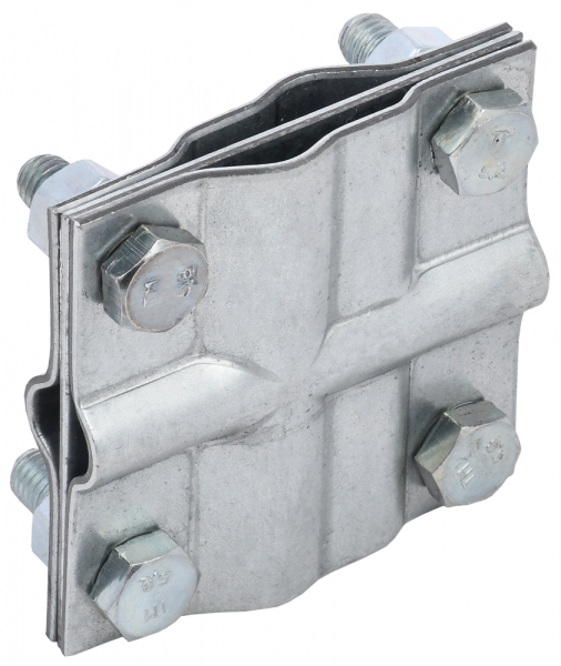 IEK Зажим заземл. крест. пол./прут.-пол./прут. оц. сталь