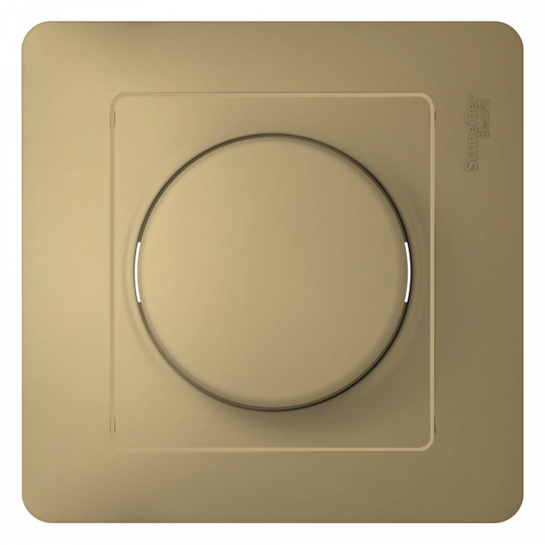 Systeme Electric Glossa Титан Светорегулятор (диммер) поворотный, 300Вт (в сборе с рамкой)