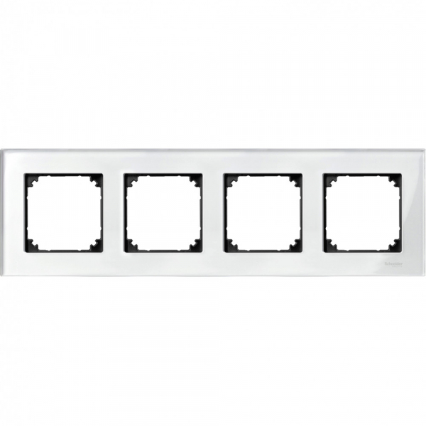 Schneider Electric Merten SM M-Elegance Стекло Белое Рамка 4-ая