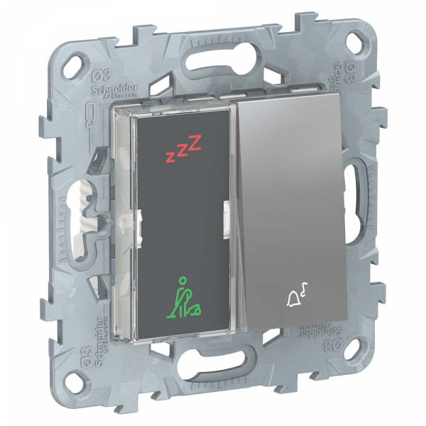 Schneider Electric Unica New Алюминий Дисплей гостиничного номера и кнопочный звонок
