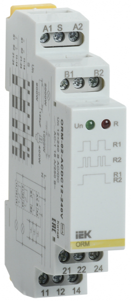 IEK ONI Импульсное реле ORM 2 контакта 12-240 В AC/DC