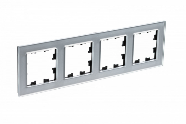 Systeme Electric AtlasDesign Nature Стекло алюминий Рамка 4-ая