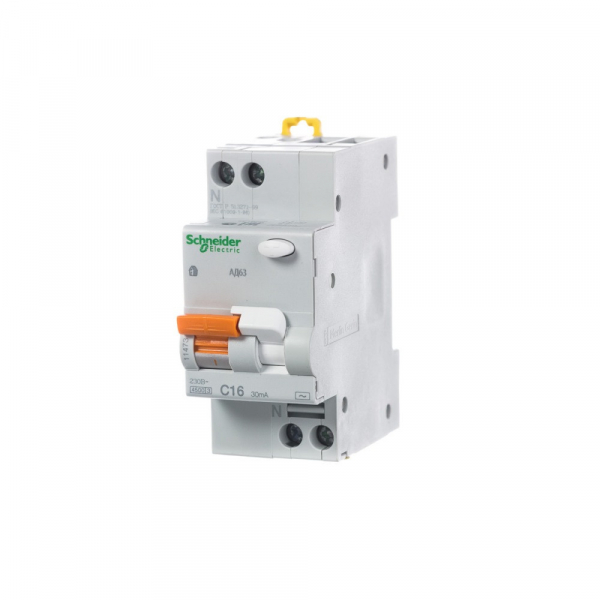Schneider Electric Домовой АД63 Дифференциальный автоматический выключатель 1P+N 16А 30мА