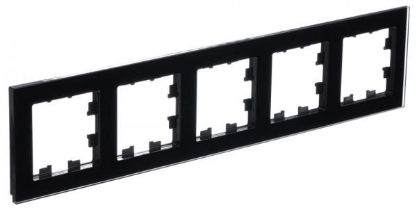 Systeme Electric AtlasDesign Nature Стекло Черный Рамка 5-ая, универсальная