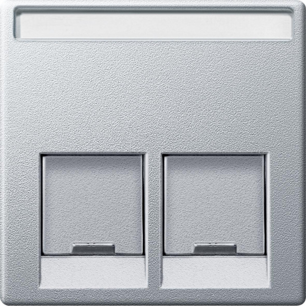 Schneider Electric Merten SM Алюминий Центральная плата для розетки 2-ой с разъемом RJ45
