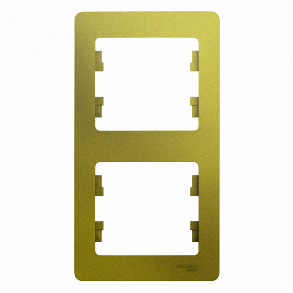 Systeme Electric Glossa Фисташковый Рамка 2-ая, вертикальная
