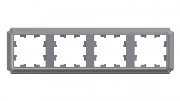 Systeme Electric AtlasDesign Antique Сталь Рамка 4-ая, универсальная