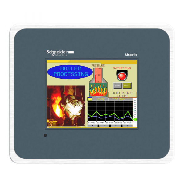Schneider Electric Magelis Сенсорный цветной терминал 5,7" 320х240 RS232/485 SUBD Eth TCP/IP 96Mб/512кБ слот SD, сталь