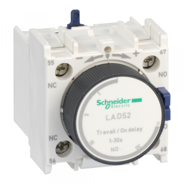 Schneider Electric Contactors D Telemecanique Контакт дополнительный фронтальный 1НО+1НЗ с выдержкой на включение 1-30с для контакторов серии D