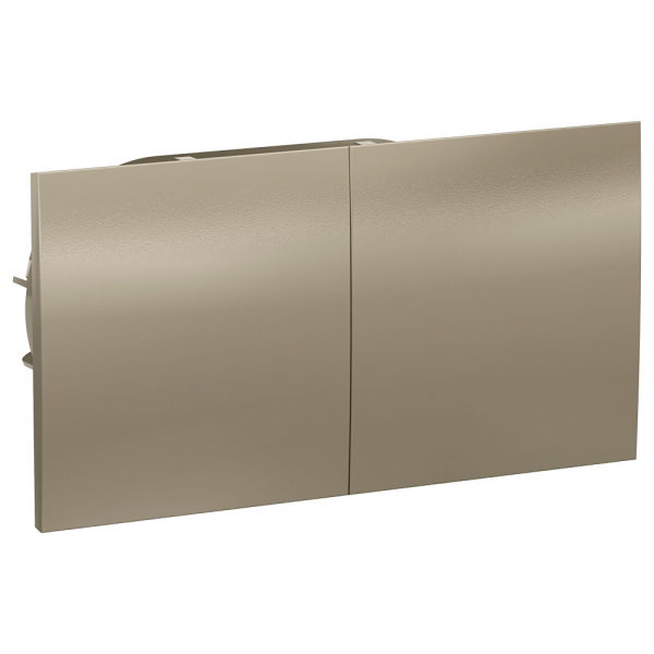 Systeme Electric AtlasDesign Шампань Розетка с/з двойная, со шторками, с крышкой, 16А, в сборе