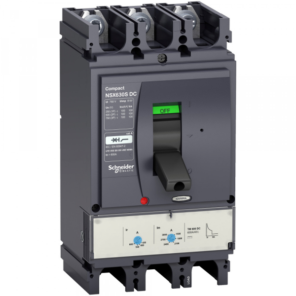 Schneider Electric Compact NSX 600S Автоматический выключатель 3P TM DC