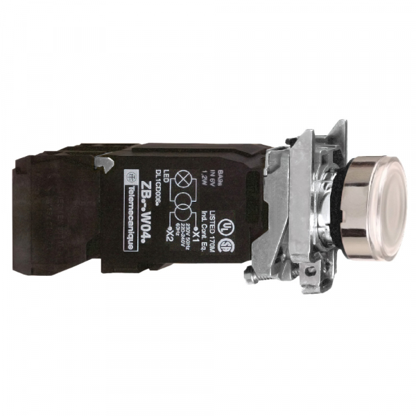 Schneider Electric XB4 Кнопка 22мм 110-120В с возвратом, с подсветкой XB4BW3135