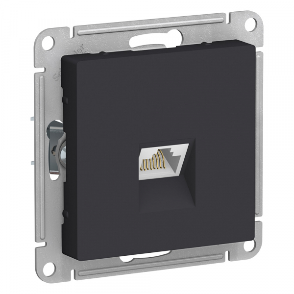 Systeme Electric AtlasDesign Карбон Розетка компьютерная RJ45, механизм