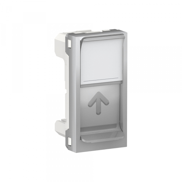 Schneider Electric Unica Modular Алюминий Панель лицевая RJ45, одиночная без коннектора, 1 модуль