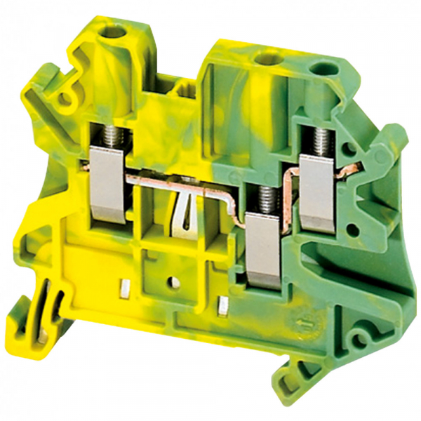 Schneider Electric Клеммник винтовой 3тчк, 4мм, защит.