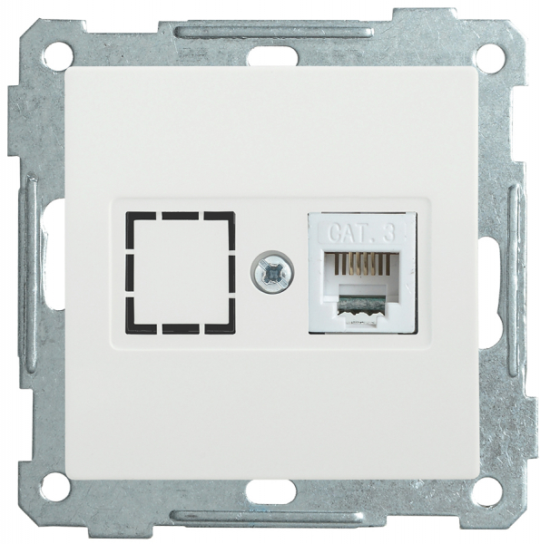 IEK РK10-1-Б Розетка компьютерная RJ45 Cat5e BOLERO белый