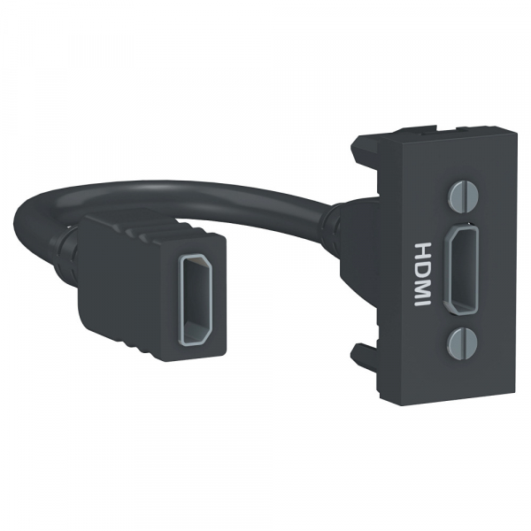 Schneider Electric Unica Modular Антрацит Розетка HDMI, 1 модуль
