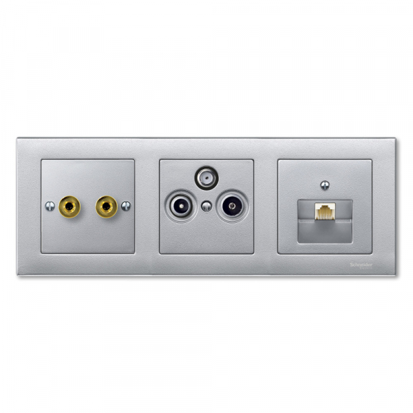 Schneider Electric Merten SM M-Plan Алюминий Рамка 3-ая
