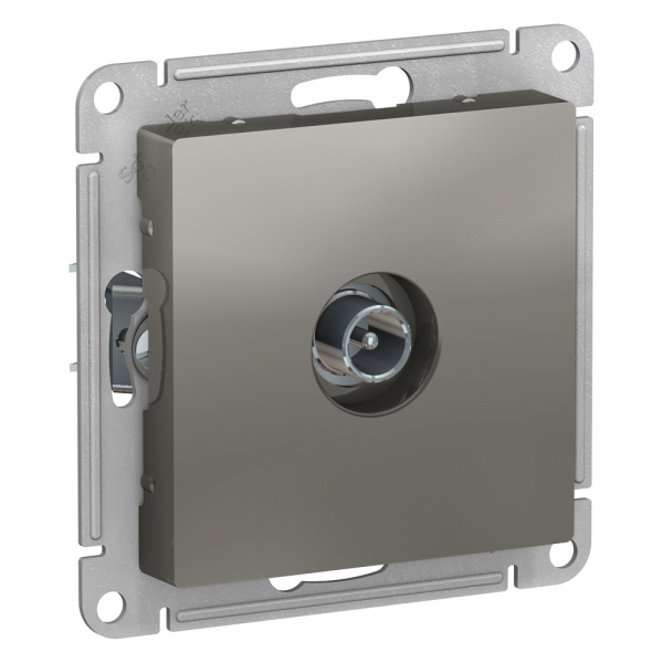 Systeme Electric AtlasDesign Сталь Розетка TV проходная 4DB, механизм