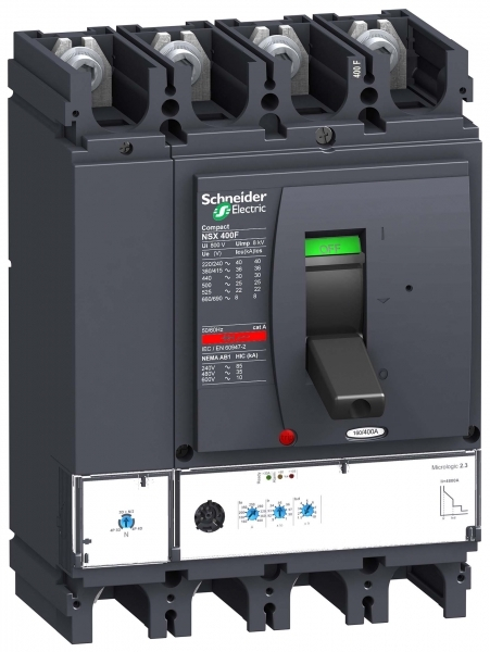 Schneider Electric Compact NSX Силовой Автоматический выключатель 4P Iu=250А диапазон уставки тока расцепления: 63А 70кА IP30