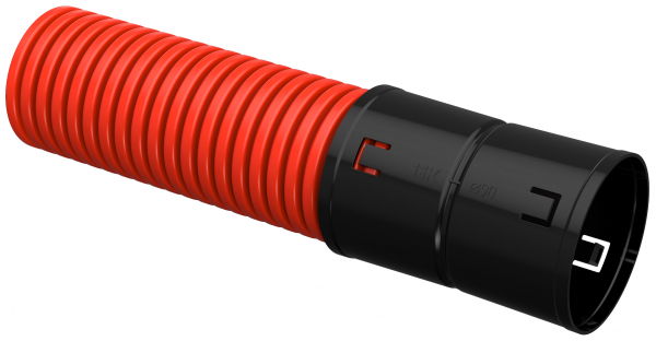 IEK ELASTA Труба гофр. двустенная ПНД d=90мм красная (50м)