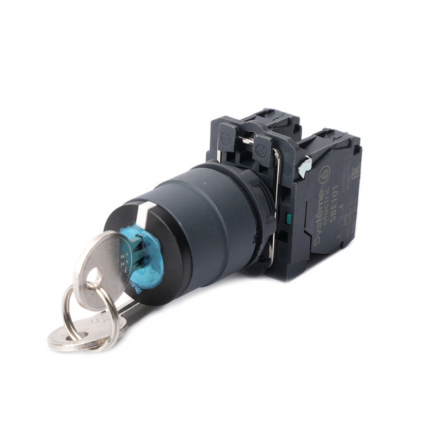 Systeme Electric Переключатель SB5 в сборе модульный 22мм 3позиции с фиксацией ключ центр 2НО