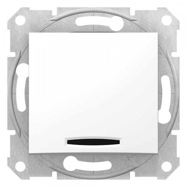 Schneider Electric Sedna Бел Выключатель 1-клавишный с индикацией 10А (сх.1)
